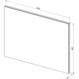 Зеркало с подсветкой Aquanet Гласс 274134 100 см белый